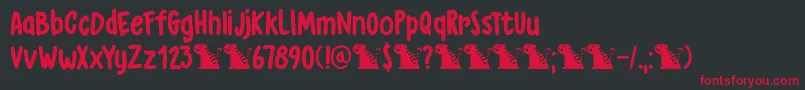 DkGrumpyTiger Font – Red Fonts on Black Background