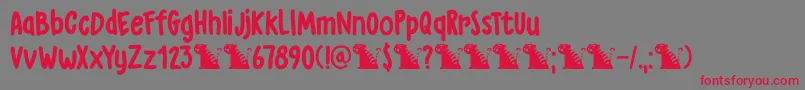 DkGrumpyTiger Font – Red Fonts on Gray Background