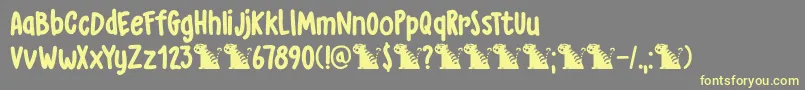DkGrumpyTiger Font – Yellow Fonts on Gray Background
