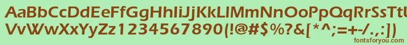 ItcerasstdDemi Font – Brown Fonts on Green Background