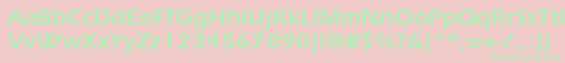 ItcerasstdDemi Font – Green Fonts on Pink Background