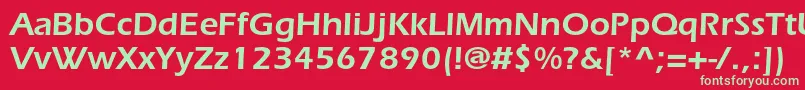 ItcerasstdDemi Font – Green Fonts on Red Background