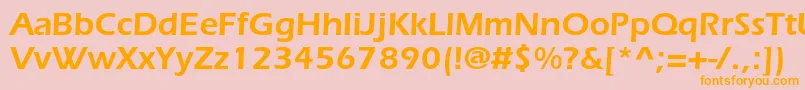 ItcerasstdDemi Font – Orange Fonts on Pink Background