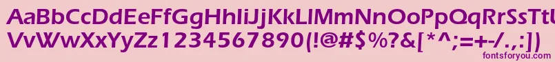 ItcerasstdDemi Font – Purple Fonts on Pink Background