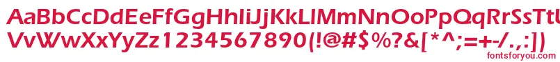 Czcionka ItcerasstdDemi – czerwone czcionki na białym tle