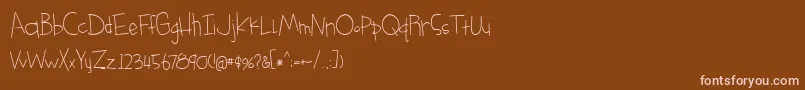 SomethingBlue Font – Pink Fonts on Brown Background