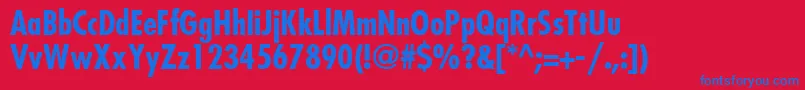 FujiyamaBold Font – Blue Fonts on Red Background