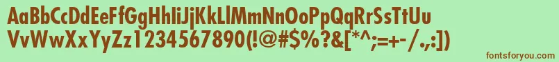 FujiyamaBold Font – Brown Fonts on Green Background