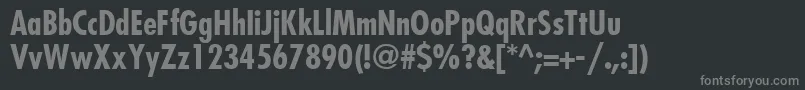 Czcionka FujiyamaBold – szare czcionki na czarnym tle