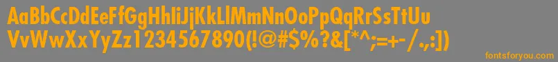 FujiyamaBold Font – Orange Fonts on Gray Background