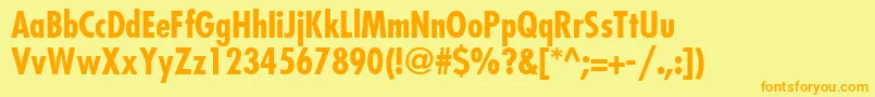 FujiyamaBold Font – Orange Fonts on Yellow Background