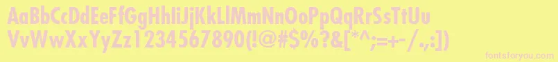 FujiyamaBold Font – Pink Fonts on Yellow Background