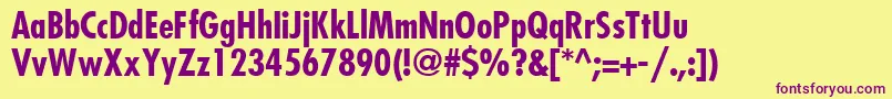 FujiyamaBold Font – Purple Fonts on Yellow Background