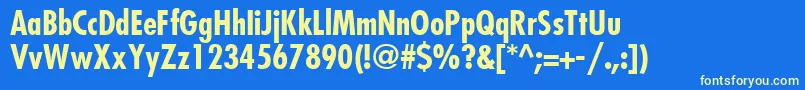 FujiyamaBold Font – Yellow Fonts on Blue Background