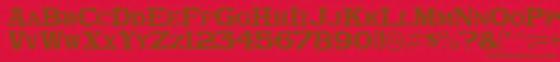 Dekkadense Font – Brown Fonts on Red Background