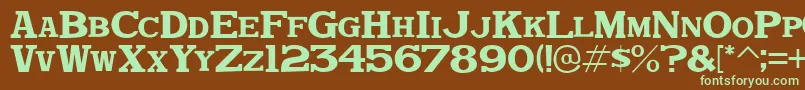 Dekkadense Font – Green Fonts on Brown Background