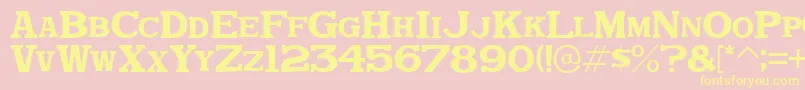 Dekkadense Font – Yellow Fonts on Pink Background