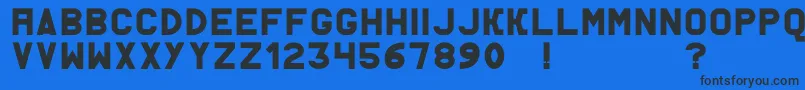 Шрифт AcThermesSolid – чёрные шрифты на синем фоне