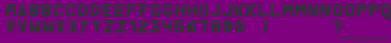 フォントAcThermesSolid – 紫の背景に黒い文字