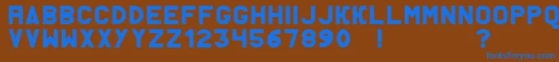 AcThermesSolid Font – Blue Fonts on Brown Background