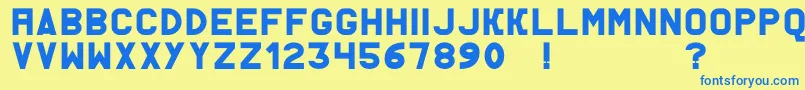 AcThermesSolid Font – Blue Fonts on Yellow Background