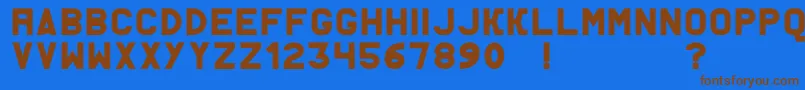 AcThermesSolid Font – Brown Fonts on Blue Background