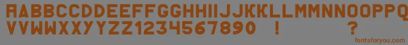 AcThermesSolid Font – Brown Fonts on Gray Background