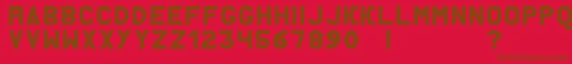 AcThermesSolid Font – Brown Fonts on Red Background