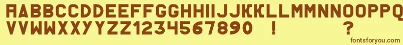 AcThermesSolid Font – Brown Fonts on Yellow Background