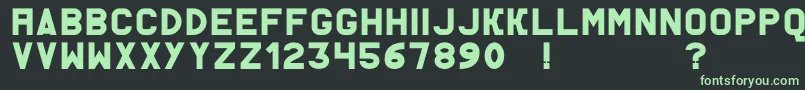 AcThermesSolid Font – Green Fonts on Black Background