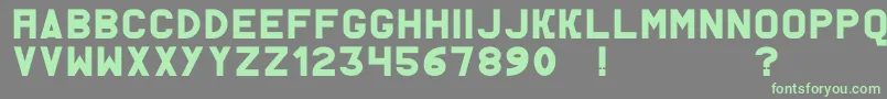 AcThermesSolid Font – Green Fonts on Gray Background