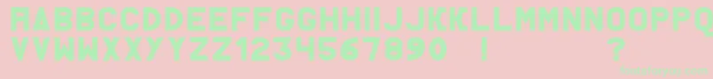 AcThermesSolid Font – Green Fonts on Pink Background