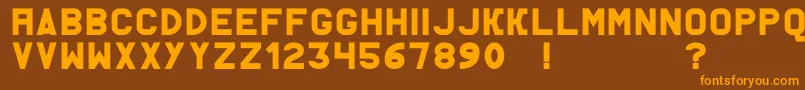 AcThermesSolid Font – Orange Fonts on Brown Background