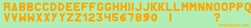 AcThermesSolid Font – Orange Fonts on Green Background