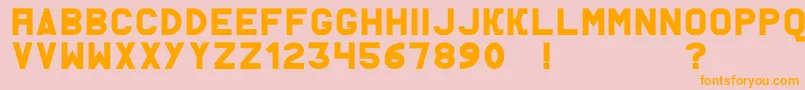 AcThermesSolid Font – Orange Fonts on Pink Background
