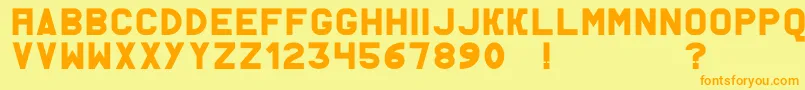 AcThermesSolid Font – Orange Fonts on Yellow Background