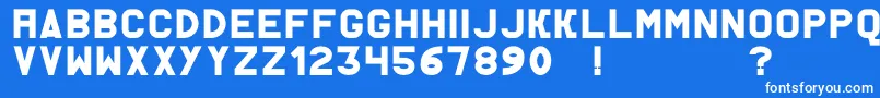 AcThermesSolid Font – White Fonts on Blue Background