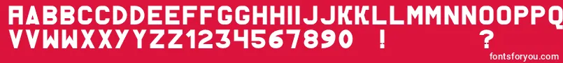 AcThermesSolid Font – White Fonts on Red Background
