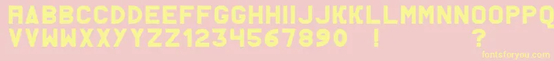 AcThermesSolid Font – Yellow Fonts on Pink Background