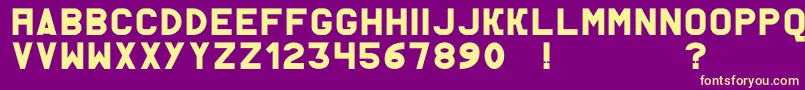 AcThermesSolid Font – Yellow Fonts on Purple Background