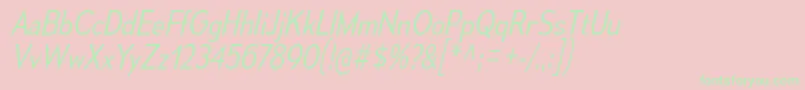 MesmerizeScLtIt Font – Green Fonts on Pink Background