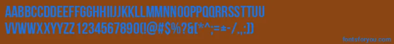 BebasNeueCyrillicフォントについての詳細 フォントBebasNeueCyrillic – 茶色の背景に青い文字