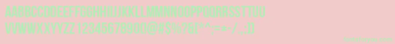 BebasNeueCyrillic Font – Green Fonts on Pink Background