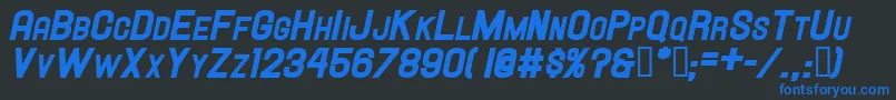 Hallandalescheavyit. Font – Blue Fonts on Black Background