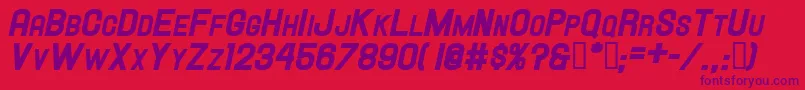 Hallandalescheavyit. Font – Purple Fonts on Red Background
