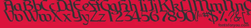 fuente BrainRegularTtstd – Fuentes Negras Sobre Fondo Rojo