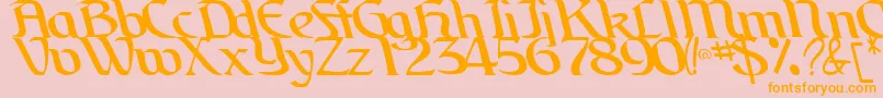 BrainRegularTtstd Font – Orange Fonts on Pink Background