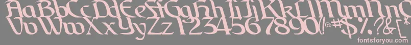 BrainRegularTtstd Font – Pink Fonts on Gray Background