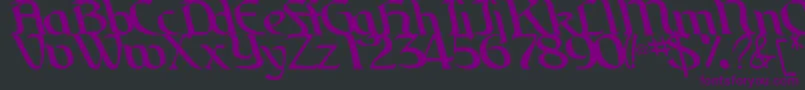 BrainRegularTtstd Font – Purple Fonts on Black Background