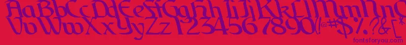 BrainRegularTtstd Font – Purple Fonts on Red Background